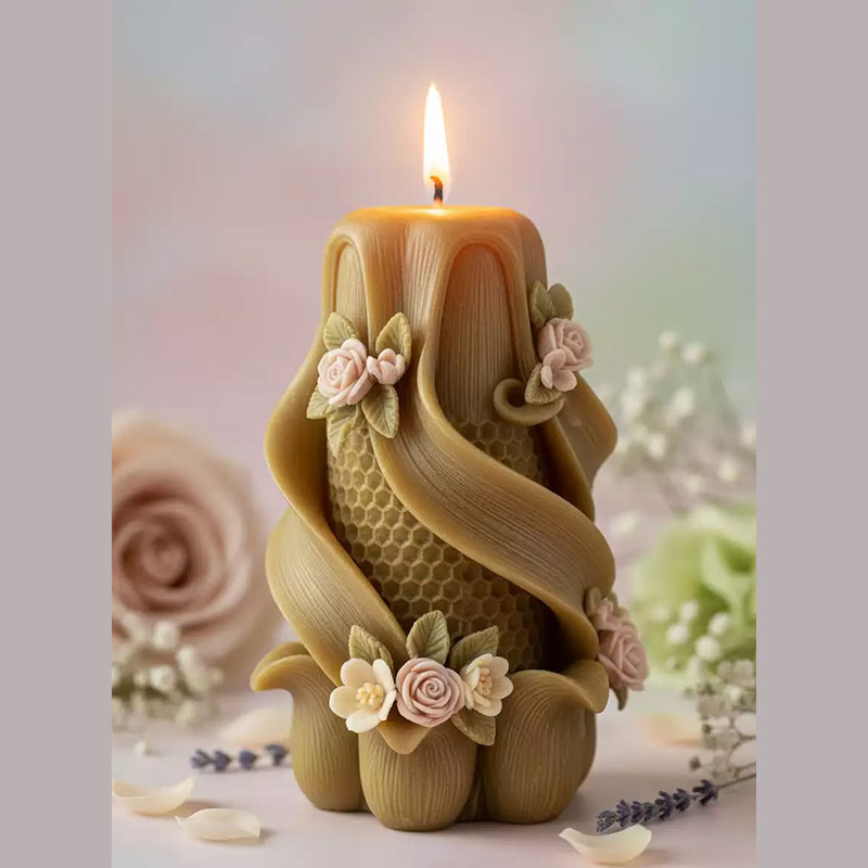 Candle Making Vinings - Forest-Style Vine Flower Honeycomb Texture Spiral