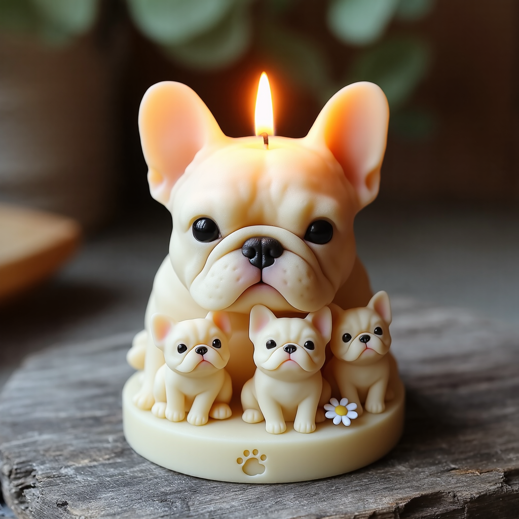 Candle Making Temperature - French Bulldog Puppy Paw Print 3D