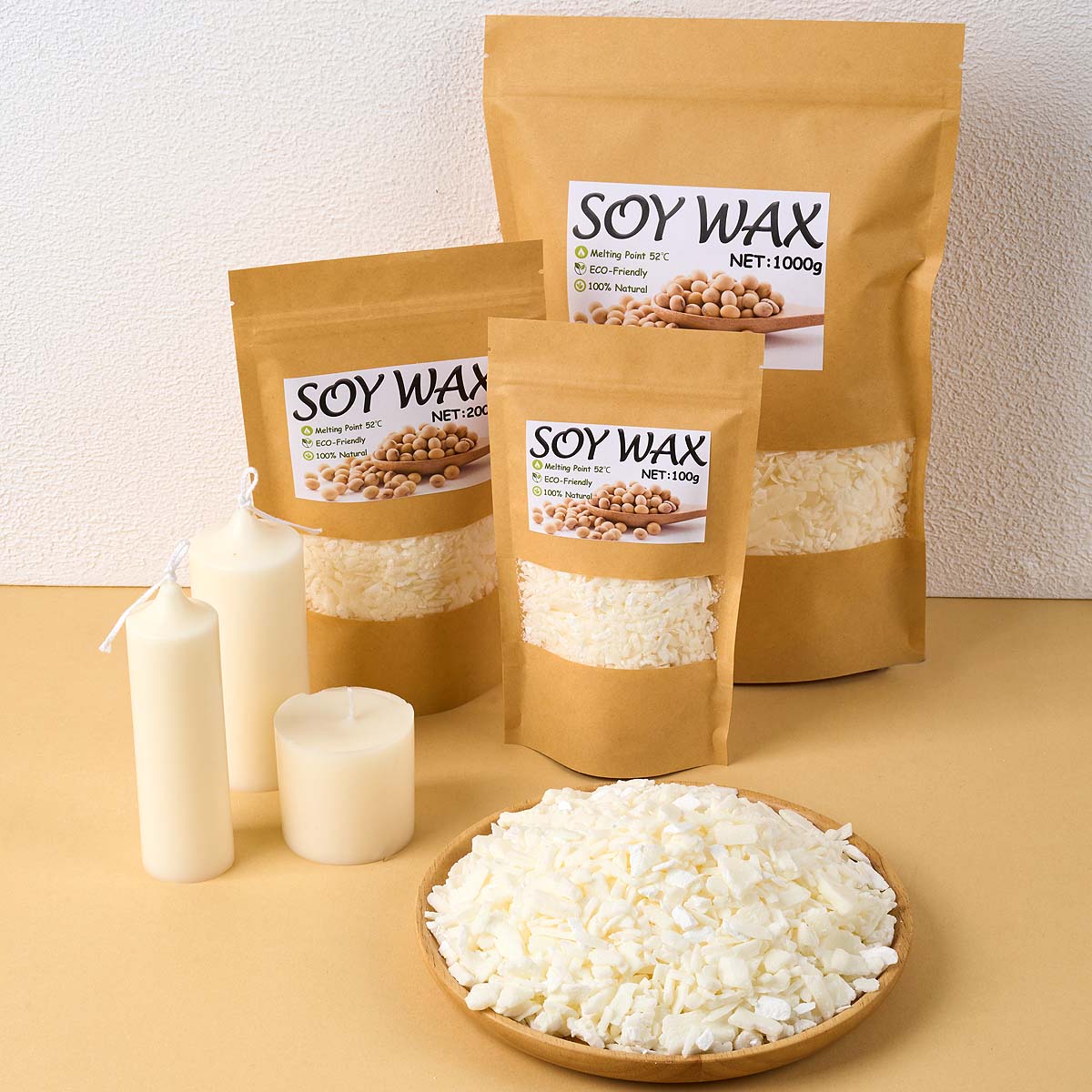Candle Making Material - 1 Pounds Pure White Soy Wax