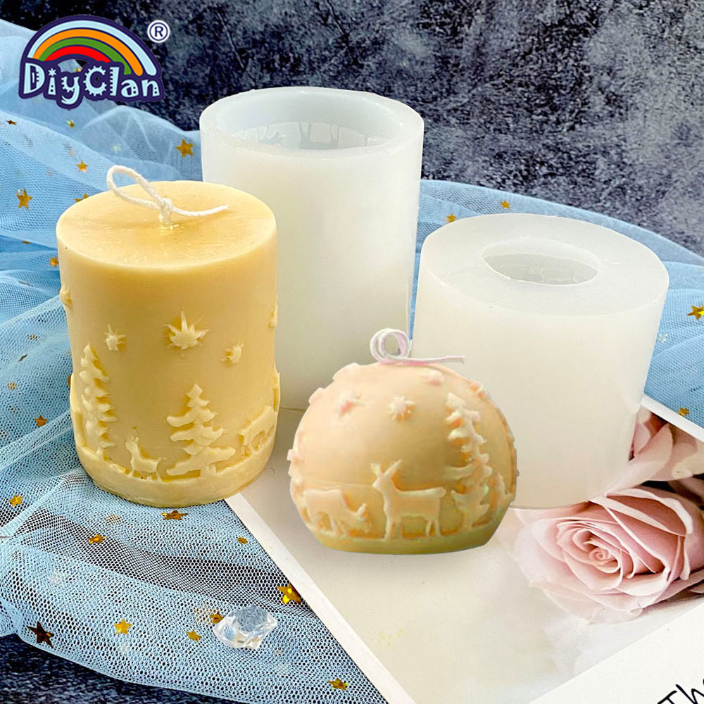 Xmas Candle Making - Christmas Candle Making Mold Epoxy Silicone