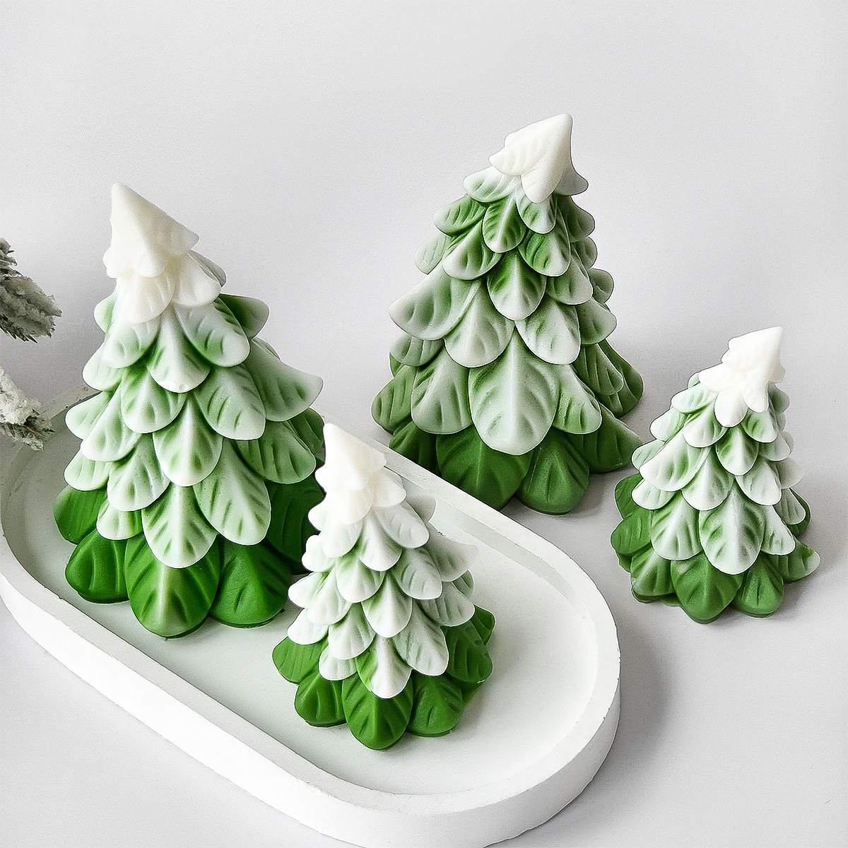 Xmas Candle Making - DIY Christmas Tree Silicone Mold Christmas