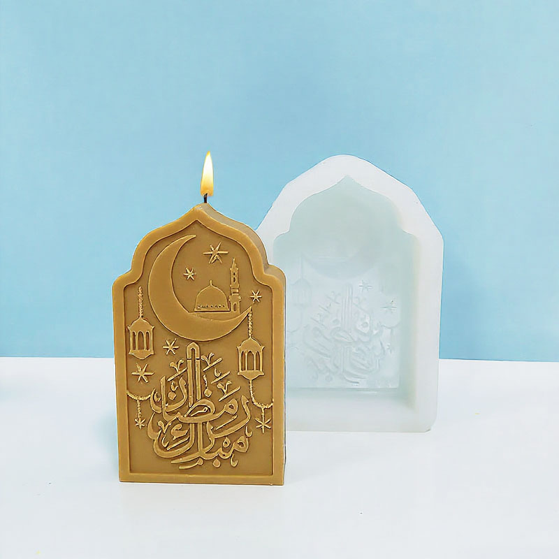 Candle Making Workshop - Arch-Shaped Arabic Scripture Candle Mold Silicone