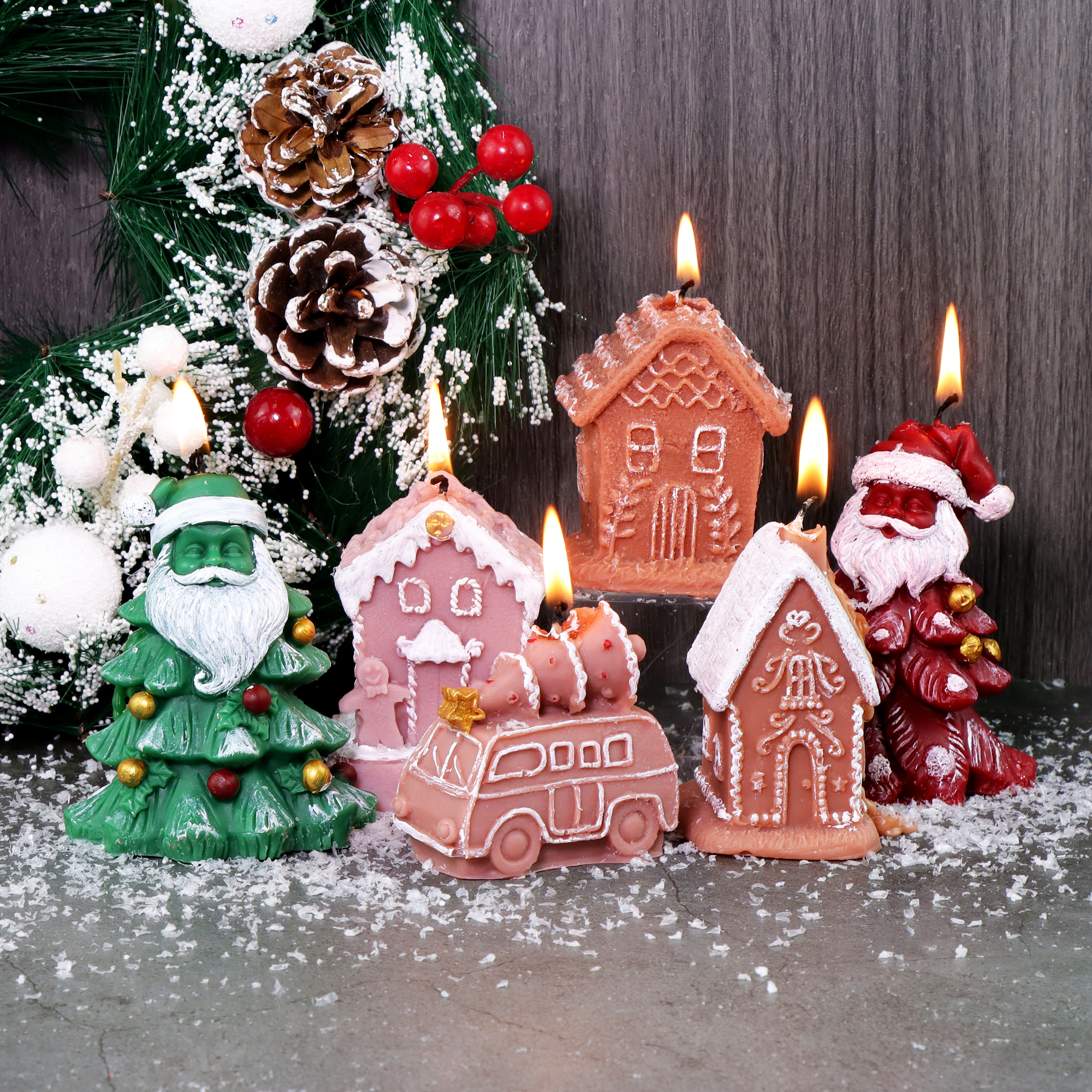 Xmas Candle Making - Christmas Dwarf Santa Mould Xmas Tree