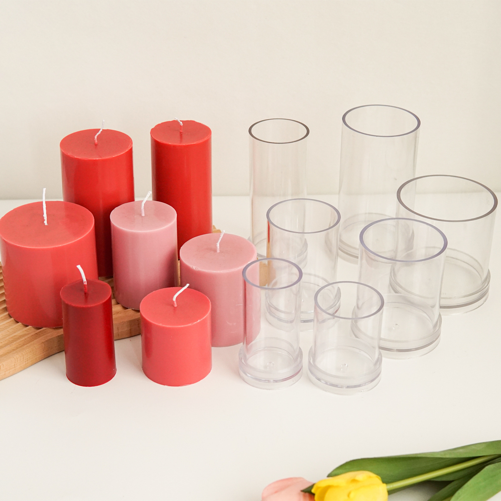 Candle Making Kits - Various 3D Cylindrical Candle Mould Plastics