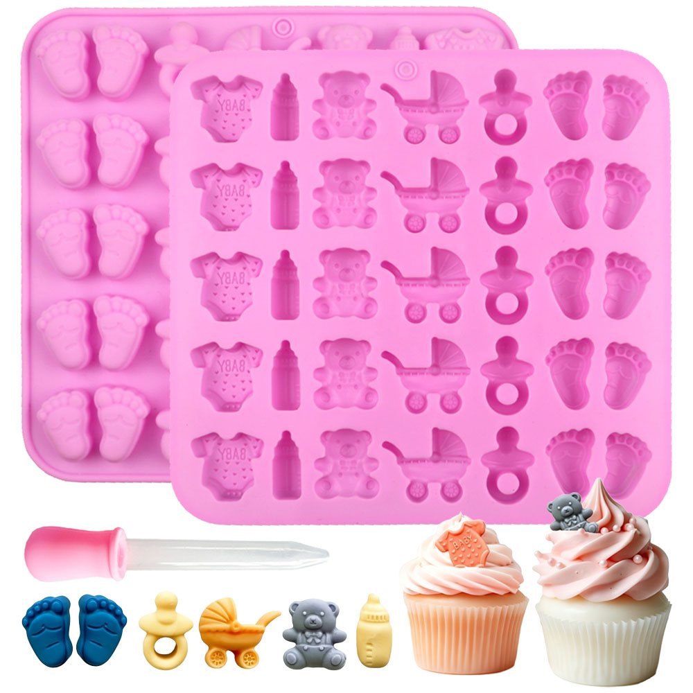 Candle Making Workshop - 2pcs Silicone Mold Set 35-Cavity Baby