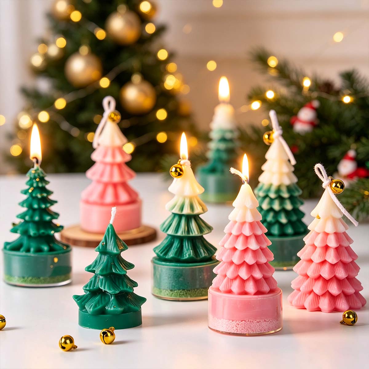Xmas Candle Making - 3D Christmas Tree Silicone Candle Mold