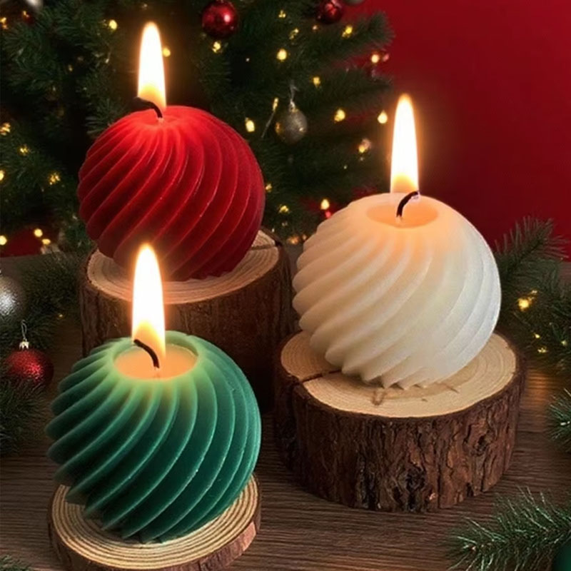 Spiral stripe Ball Silicone Ca - Xmas Candle Making ulasan dan harga