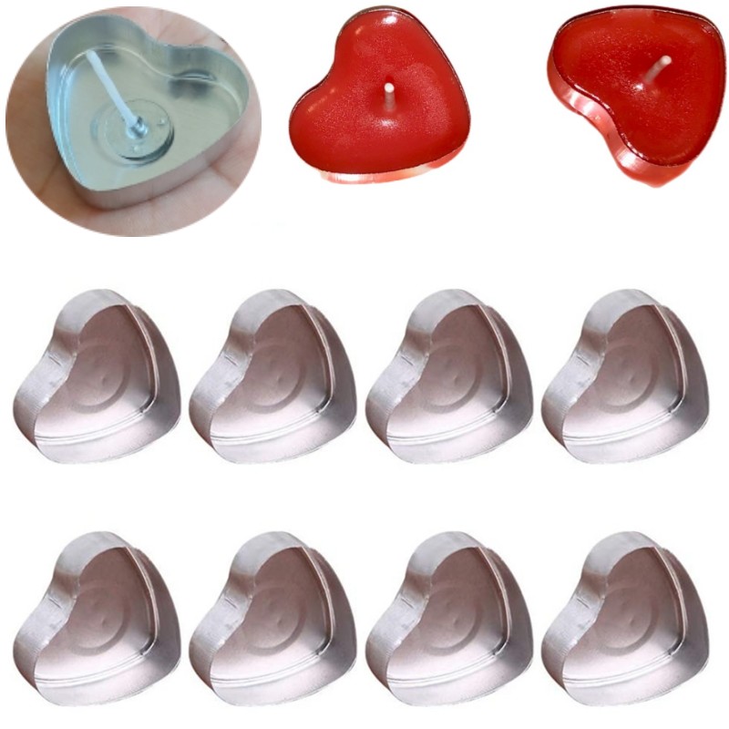 100 Sets Heart shaped Empty Al - Candle Making Workshop ulasan dan harga
