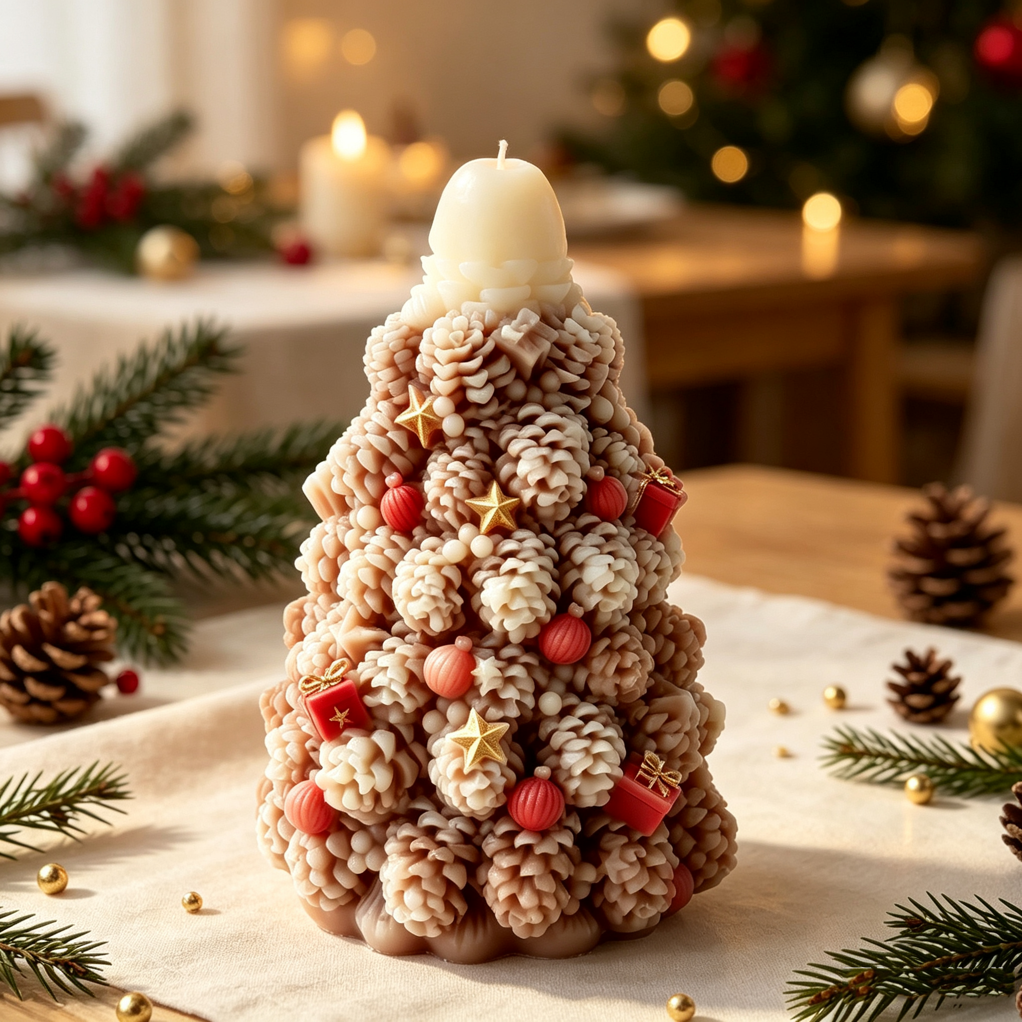 Creative Pinecone Christmas Tr - Xmas Candle Making ulasan dan harga