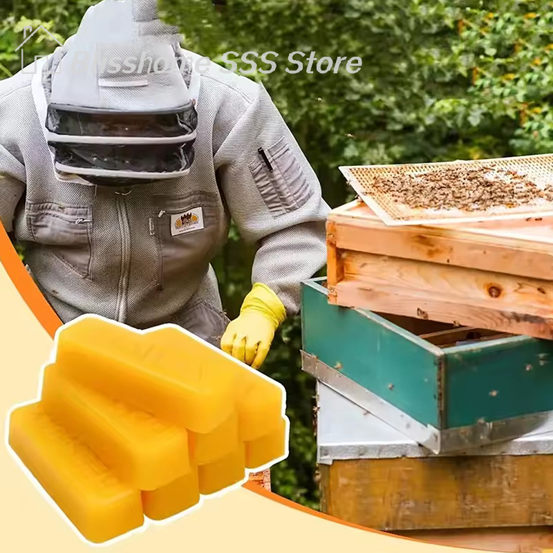 【S】4/8Pcs Pure Beeswax Blocks, - Candle Making Material ulasan dan harga