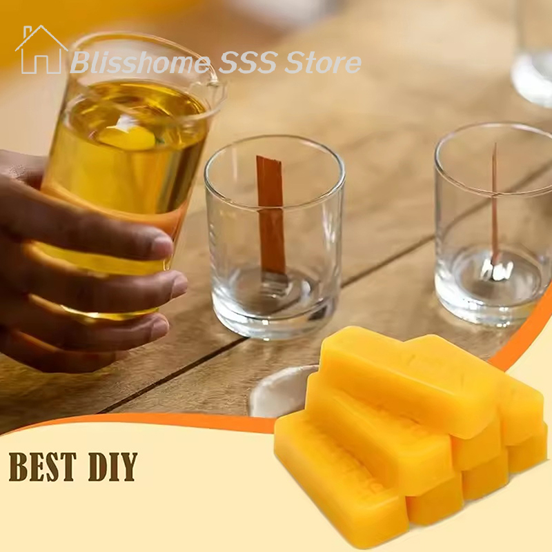 【S】4/8Pcs Pure Beeswax Blocks, - Candle Making Material ulasan dan harga