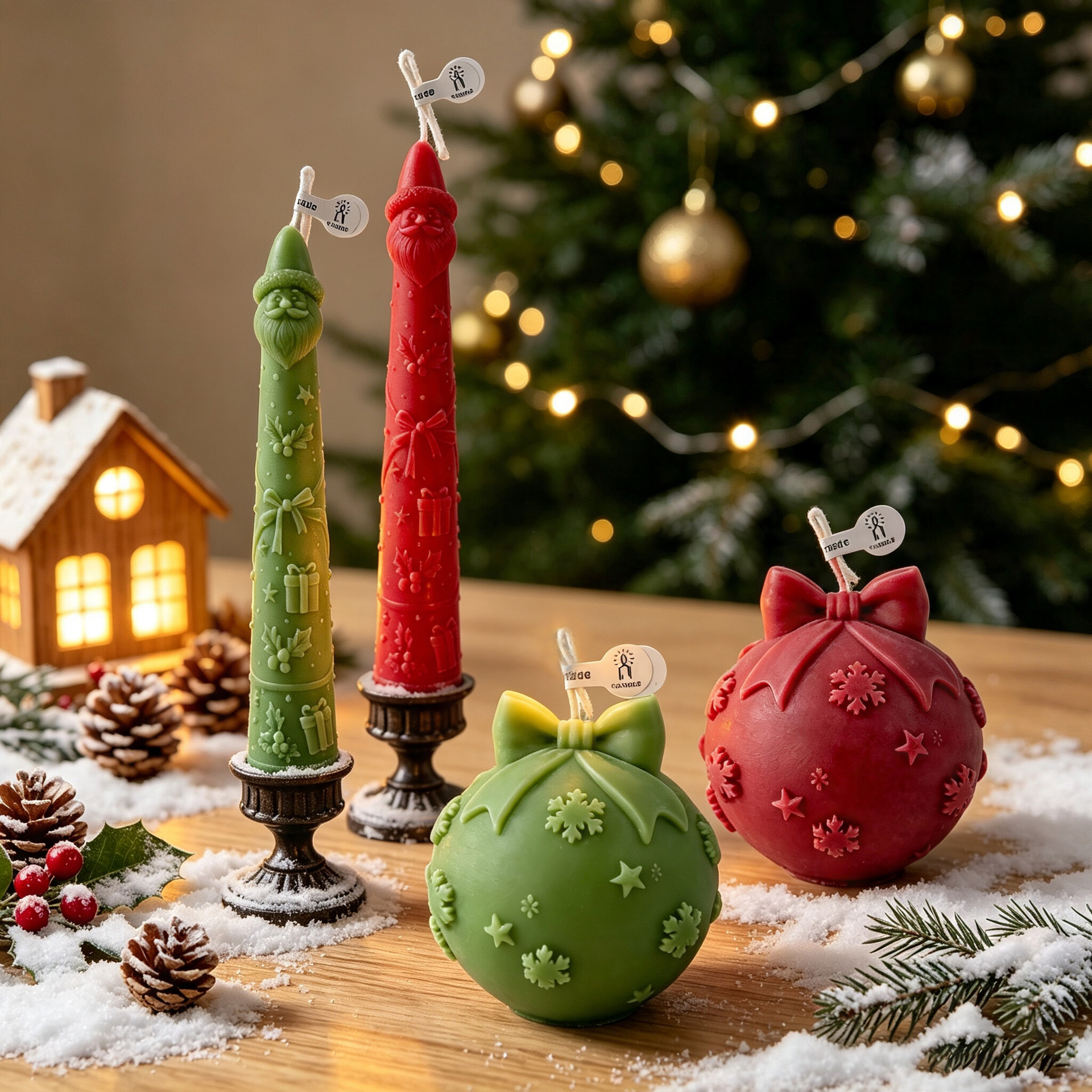 Christmas Ball Bow Tie Silicon - Xmas Candle Making ulasan dan harga