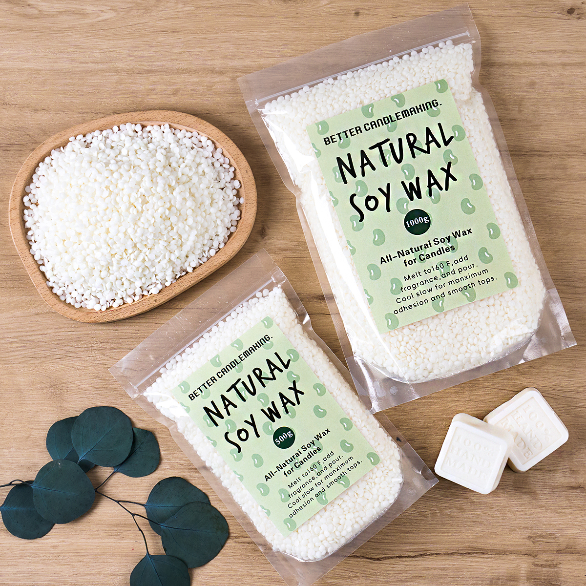 500g/1000g Natural Soy Wax DIY - Candle Making Material ulasan dan harga