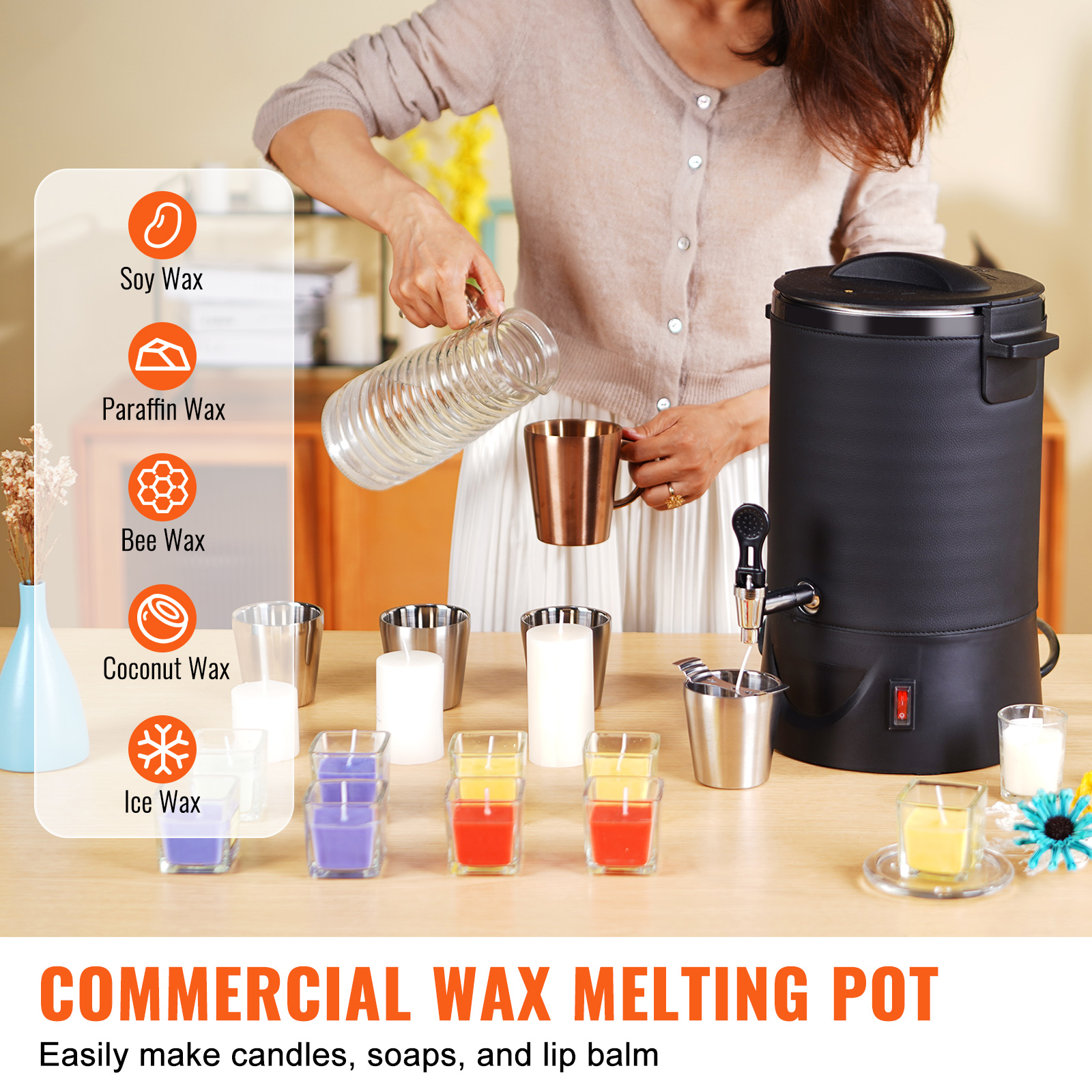 6.5L 10L Wax Melter for Candle - Candle Making Temperature ulasan dan harga