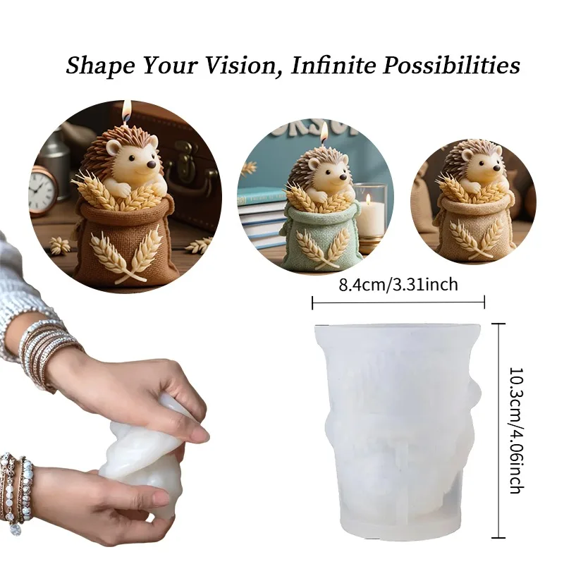 A cute hedgehog-shaped candle  - Candle Making Temperature ulasan dan harga