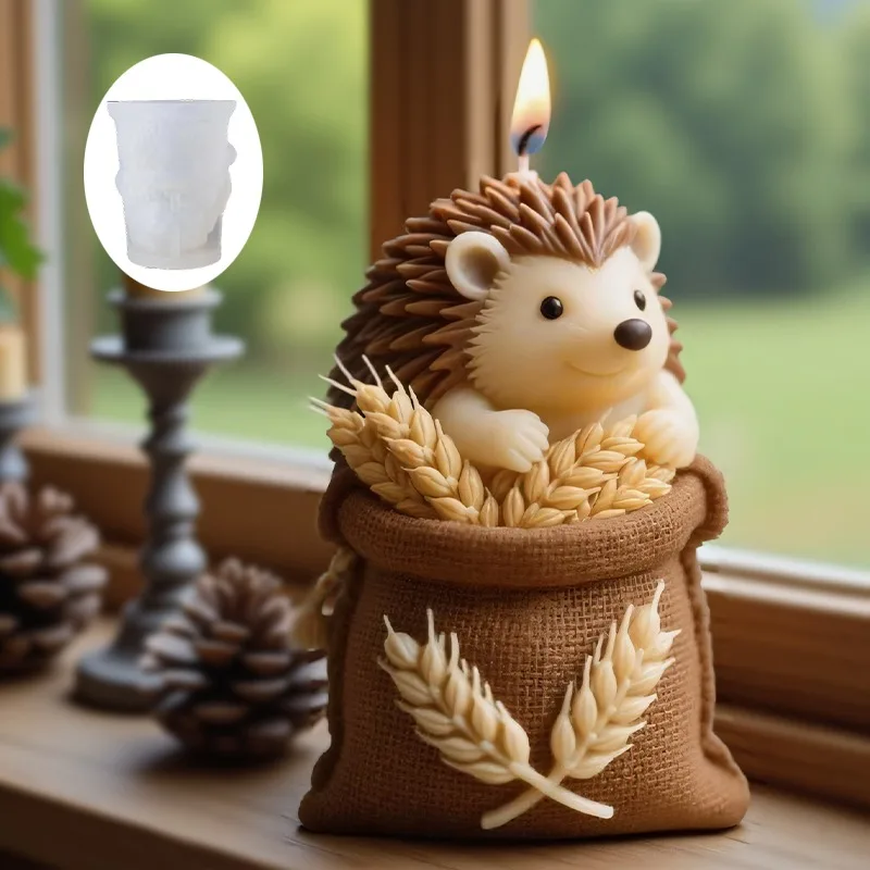 A cute hedgehog-shaped candle  - Candle Making Temperature ulasan dan harga