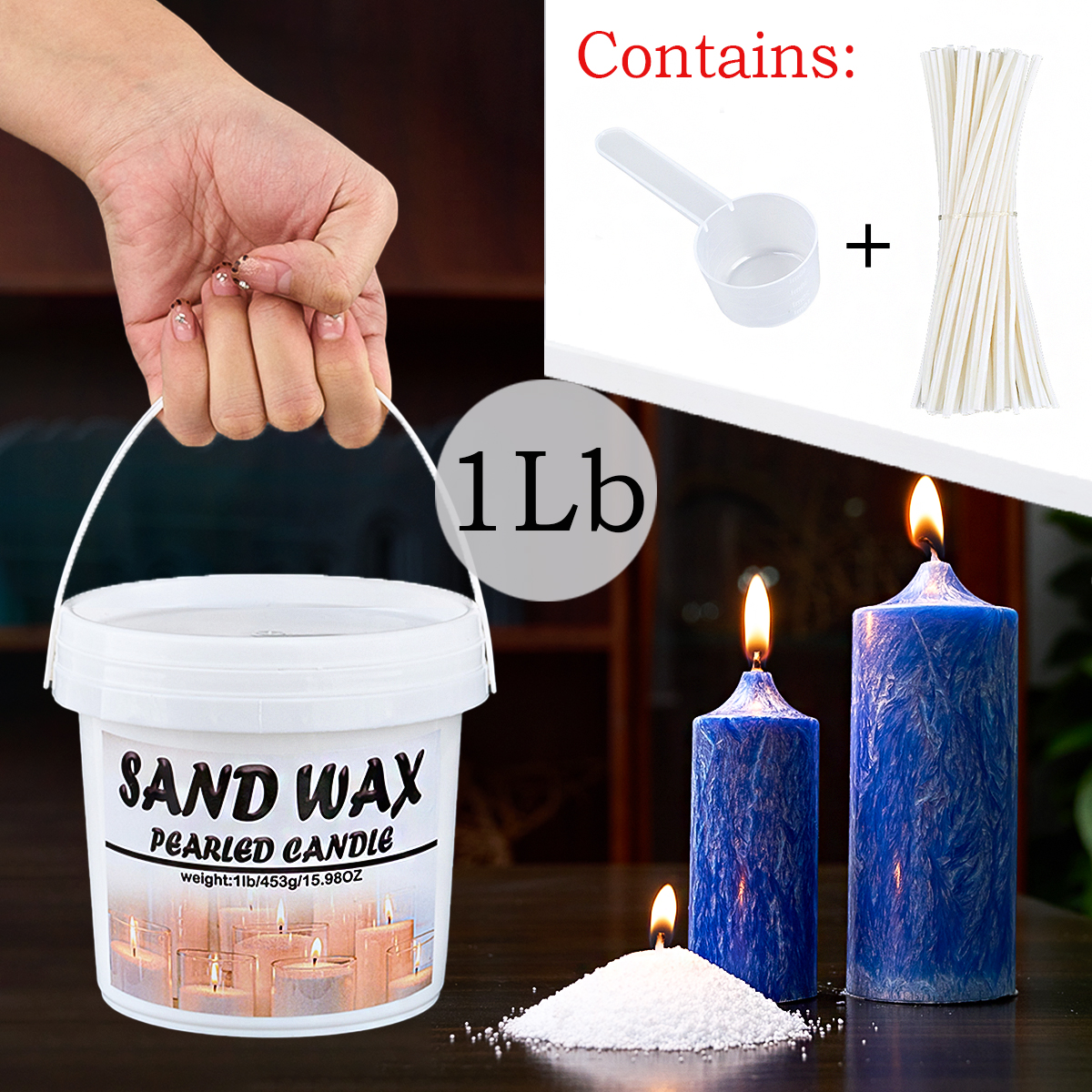 Upgraded Barrels 1Lb/453g Sand - Candle Making Wax ulasan dan harga
