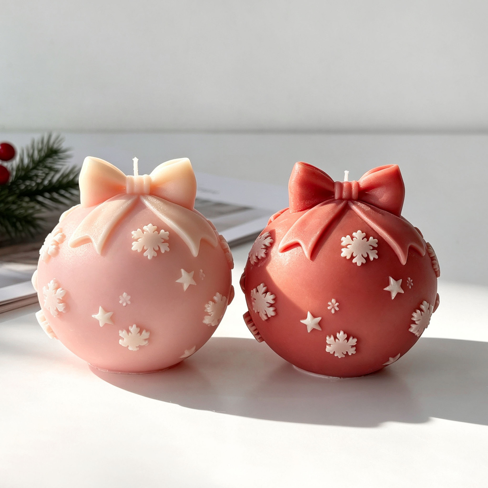 DIY Bow Tie Christmas Ball Sil - Xmas Candle Making ulasan dan harga
