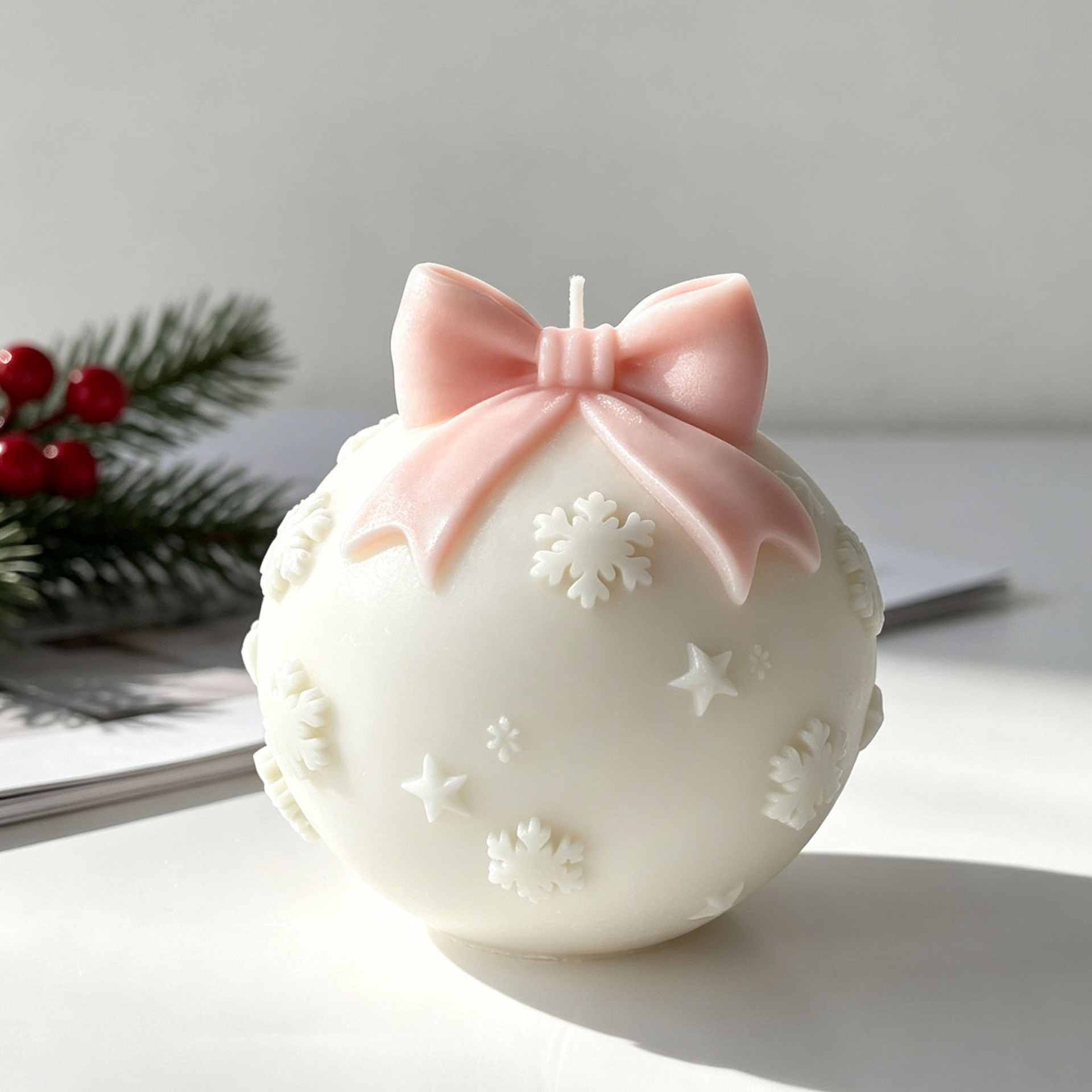 DIY Bow Tie Christmas Ball Sil - Xmas Candle Making ulasan dan harga