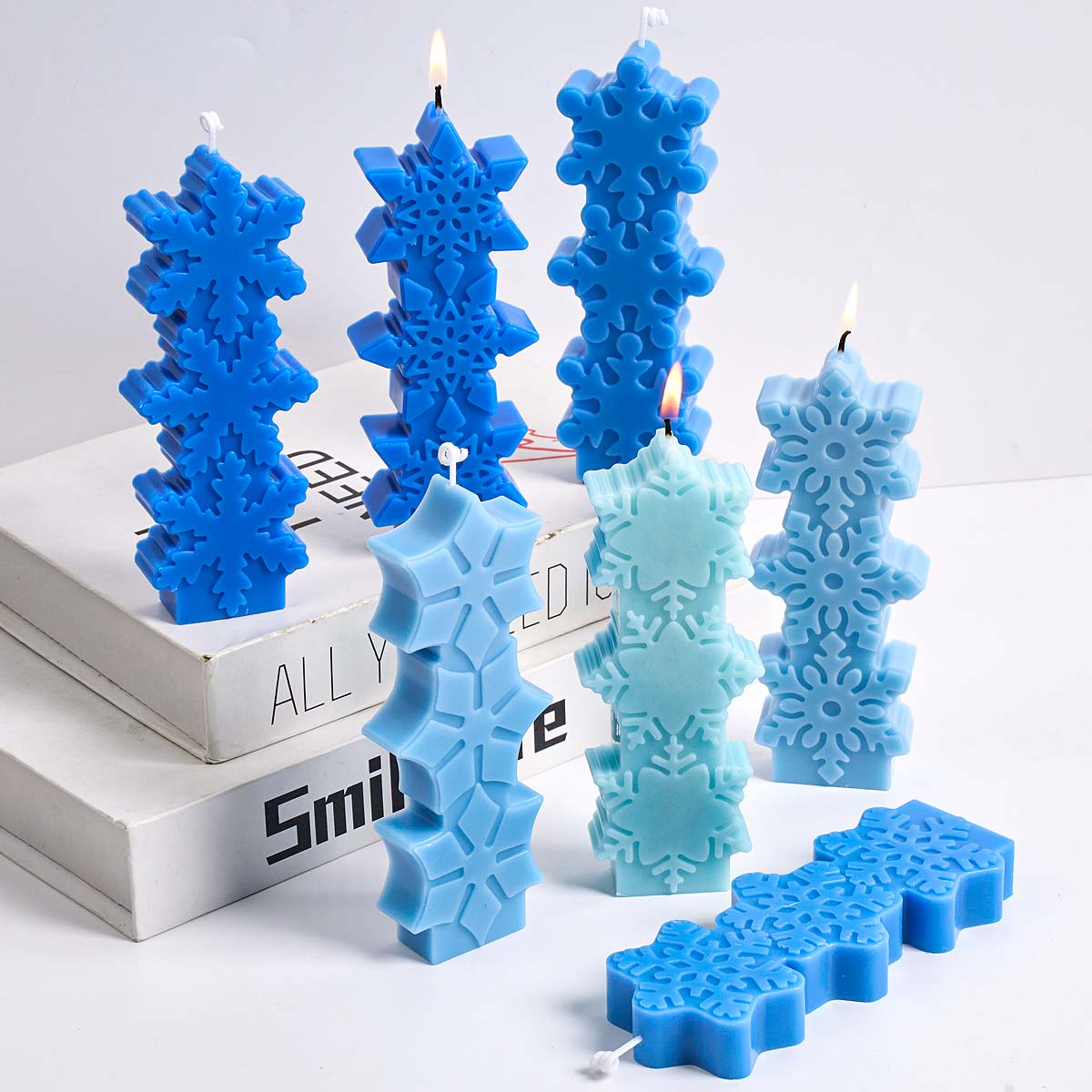 Christmas Snowflake Candle Mol - Xmas Candle Making ulasan dan harga
