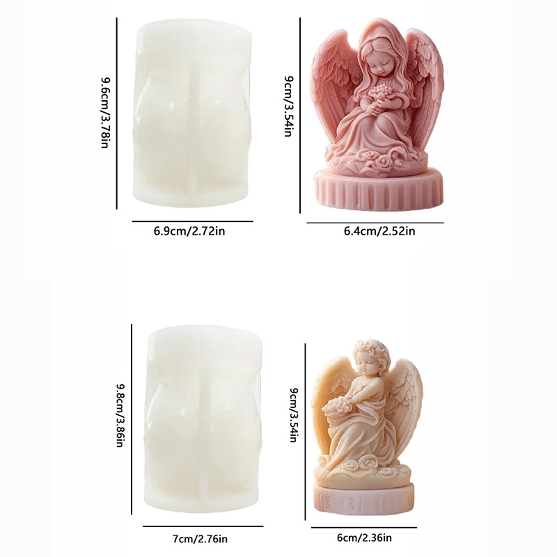 3D cute couple angel candle mo - Candle Making Temperature ulasan dan harga