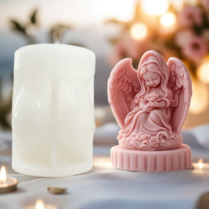 3D cute couple angel candle mo - Candle Making Temperature ulasan dan harga