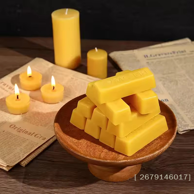 【YY26】4/8pcs Pure Beeswax Bloc - Candle Making Material ulasan dan harga