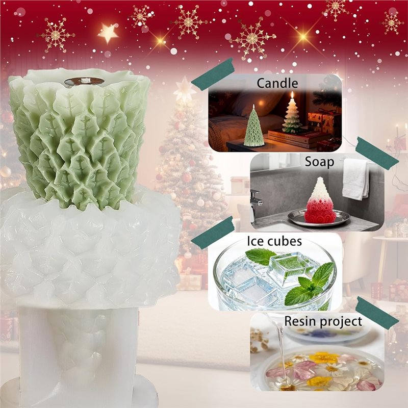 Christmas Silicone Molds Chris - Xmas Candle Making ulasan dan harga