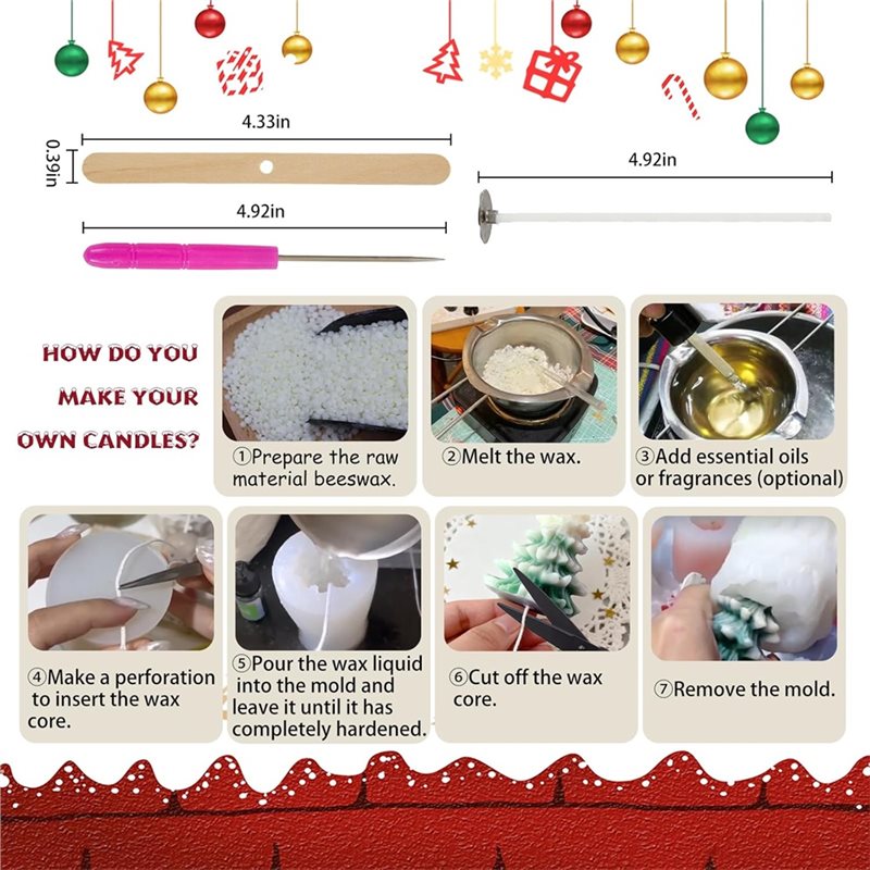 Christmas Silicone Molds Chris - Xmas Candle Making ulasan dan harga