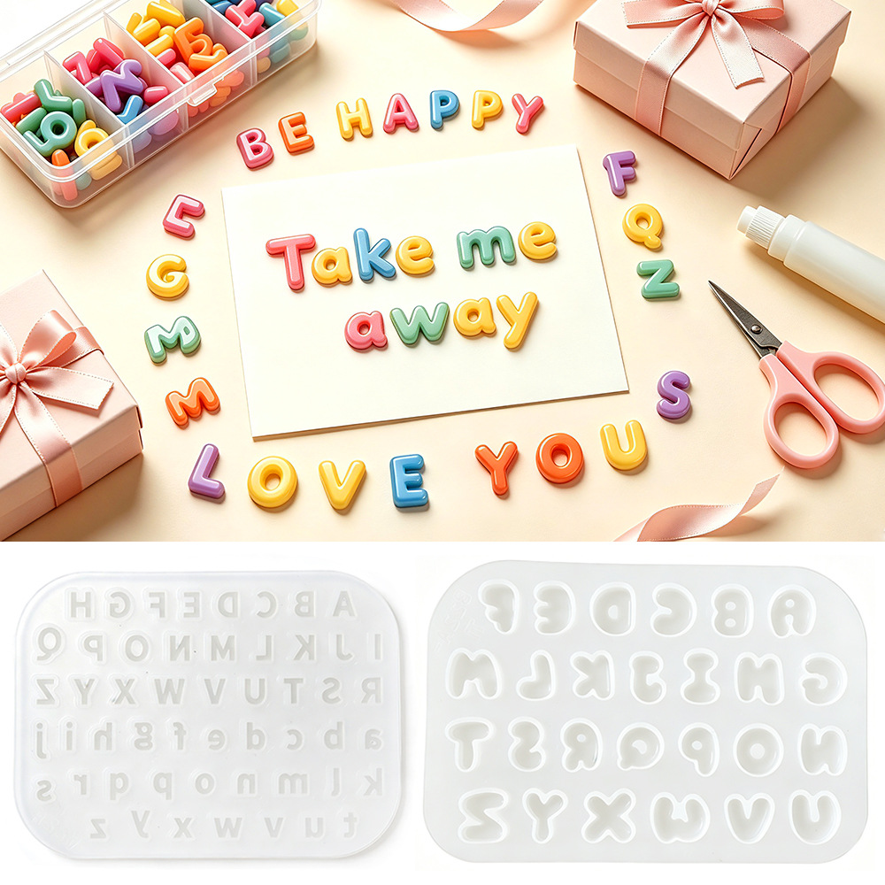 2Pcs Mini Letter Silicone Mold - Candle Making Kits ulasan dan harga