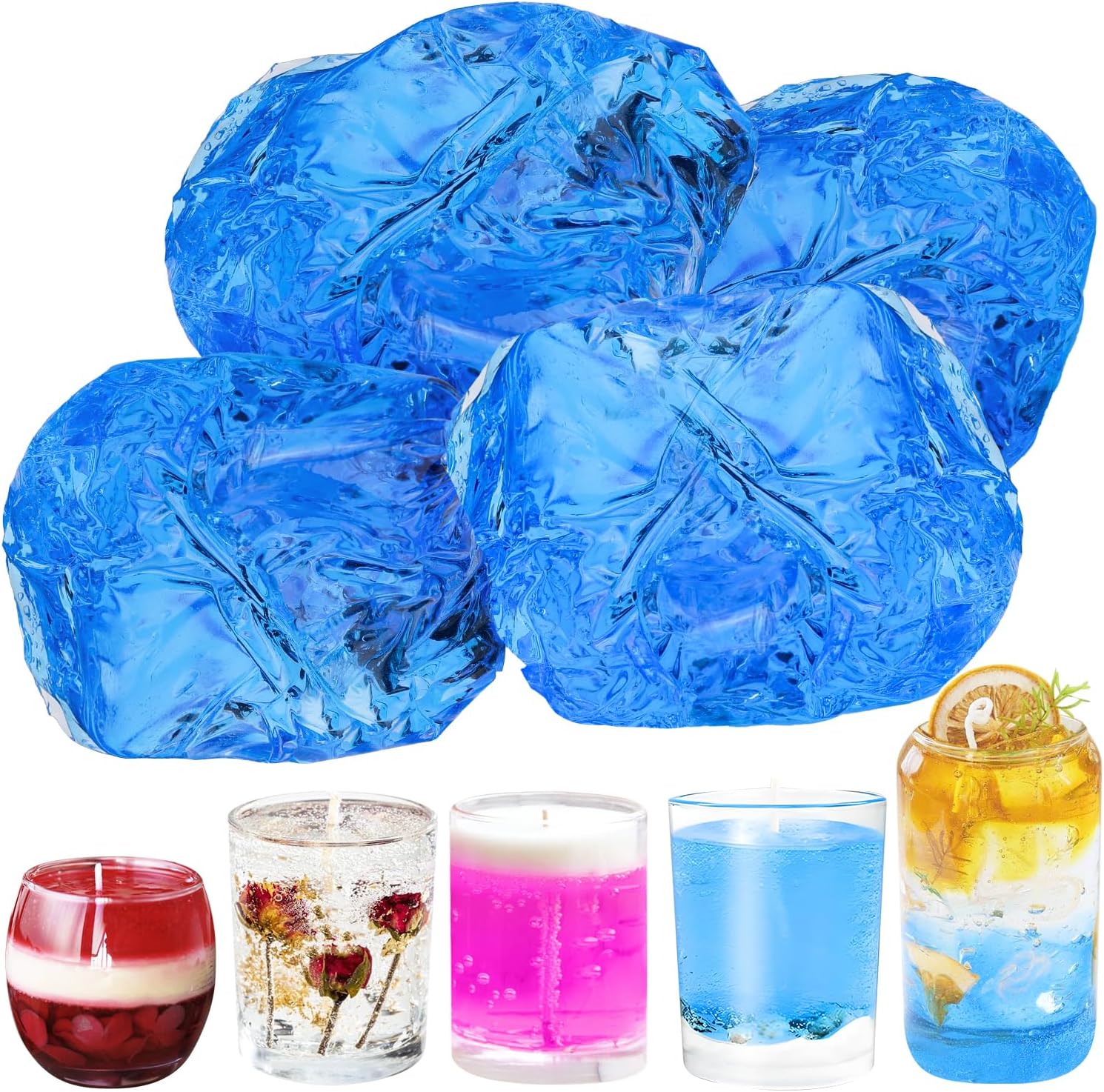 100G Blue Clear Wax for Candle - Candle Making Material ulasan dan harga