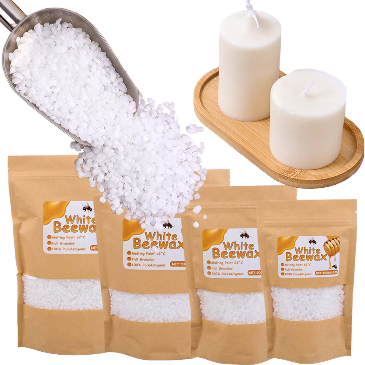 White Beeswax Pure Natural Gra - Candle Making Material ulasan dan harga