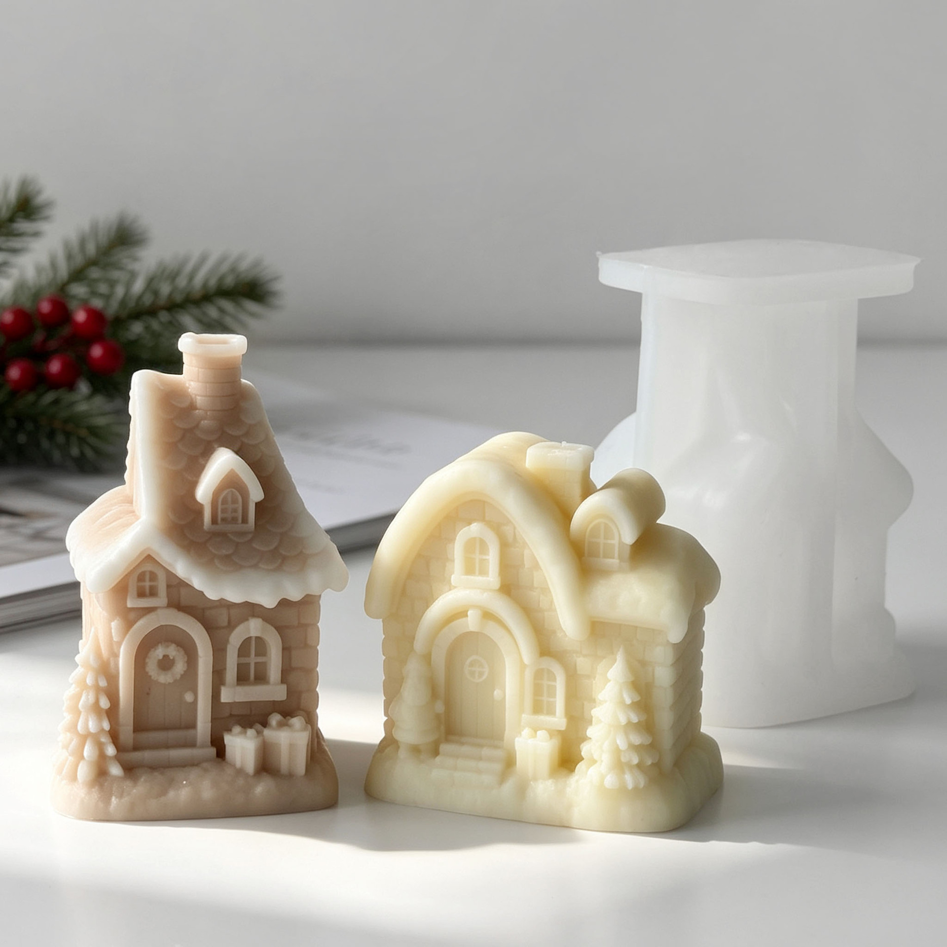 Christmas Snow House Silicone  - Xmas Candle Making ulasan dan harga