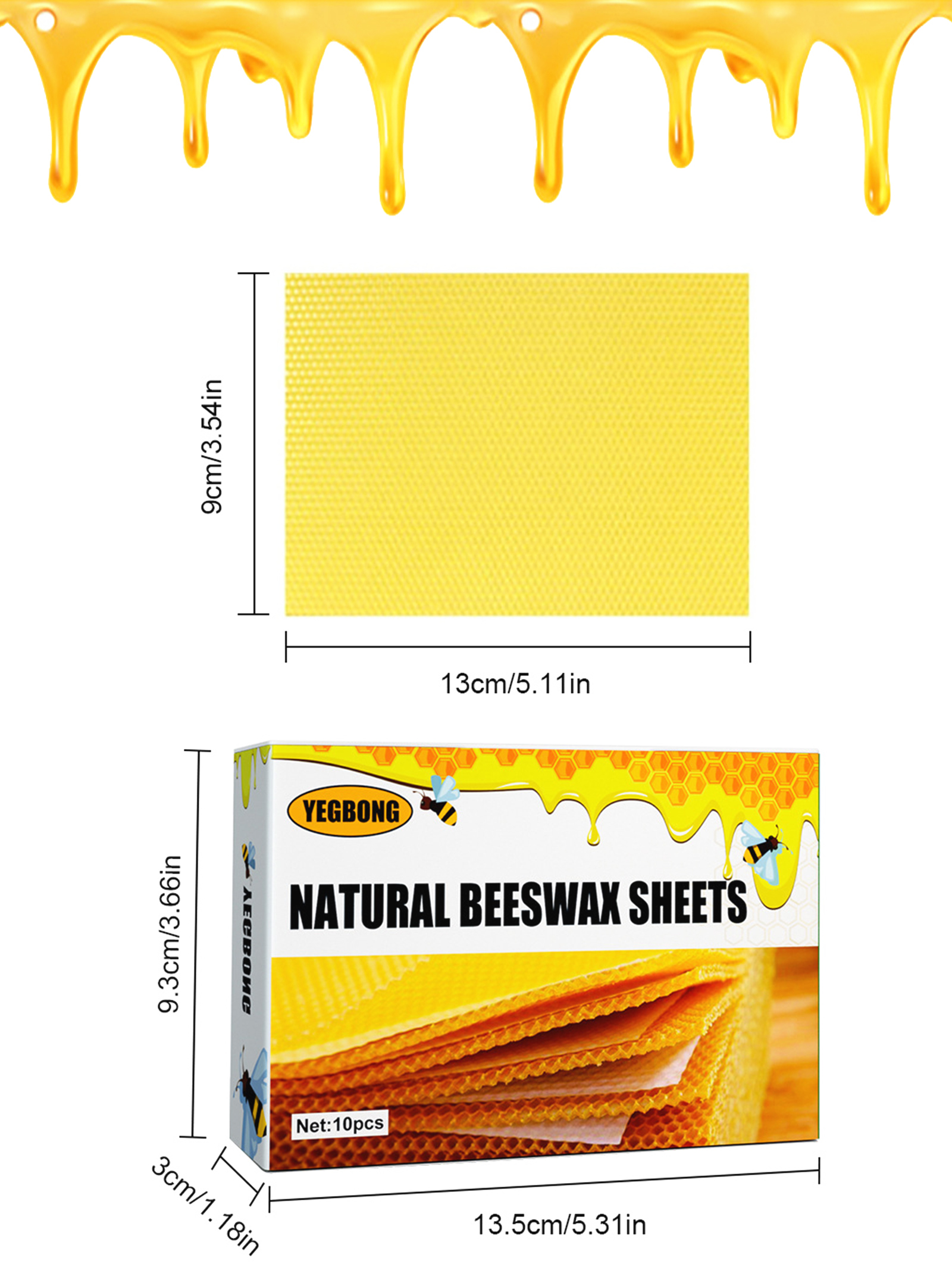 10Pcs Natural Honeycomb Bee Wa - Candle Making Material ulasan dan harga