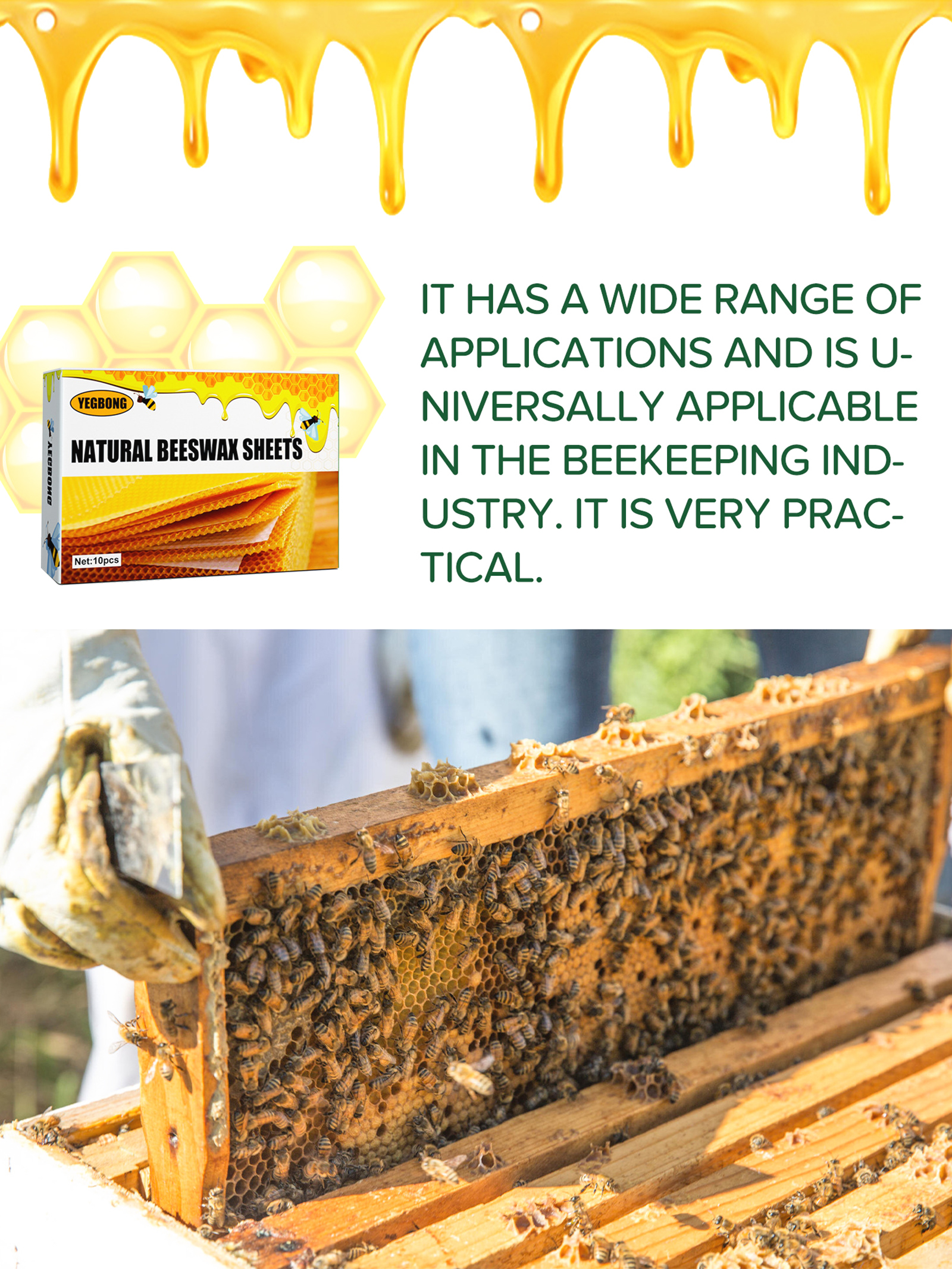 10Pcs Natural Honeycomb Bee Wa - Candle Making Material ulasan dan harga