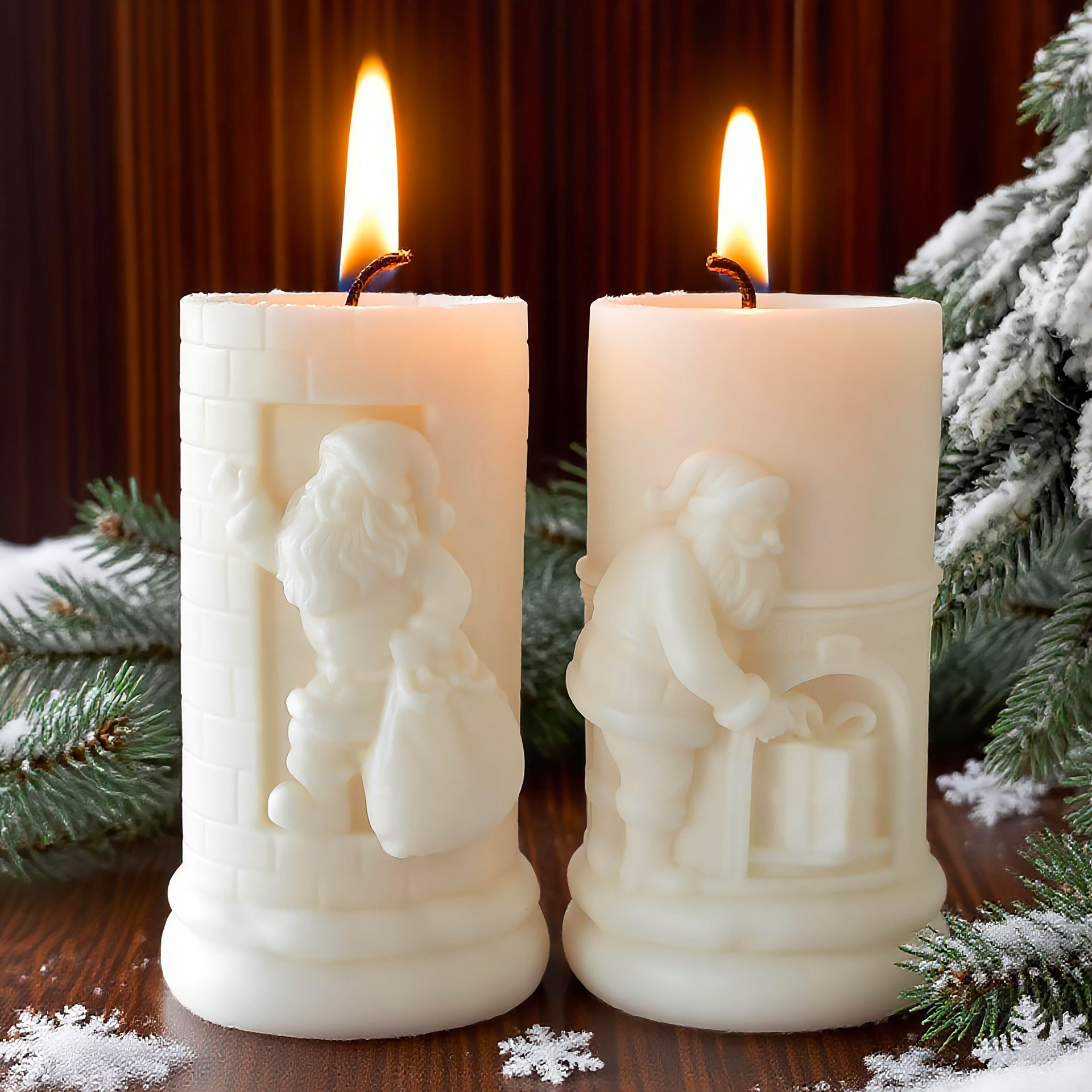Relief Cylinder Santa Claus Ch - Xmas Candle Making ulasan dan harga