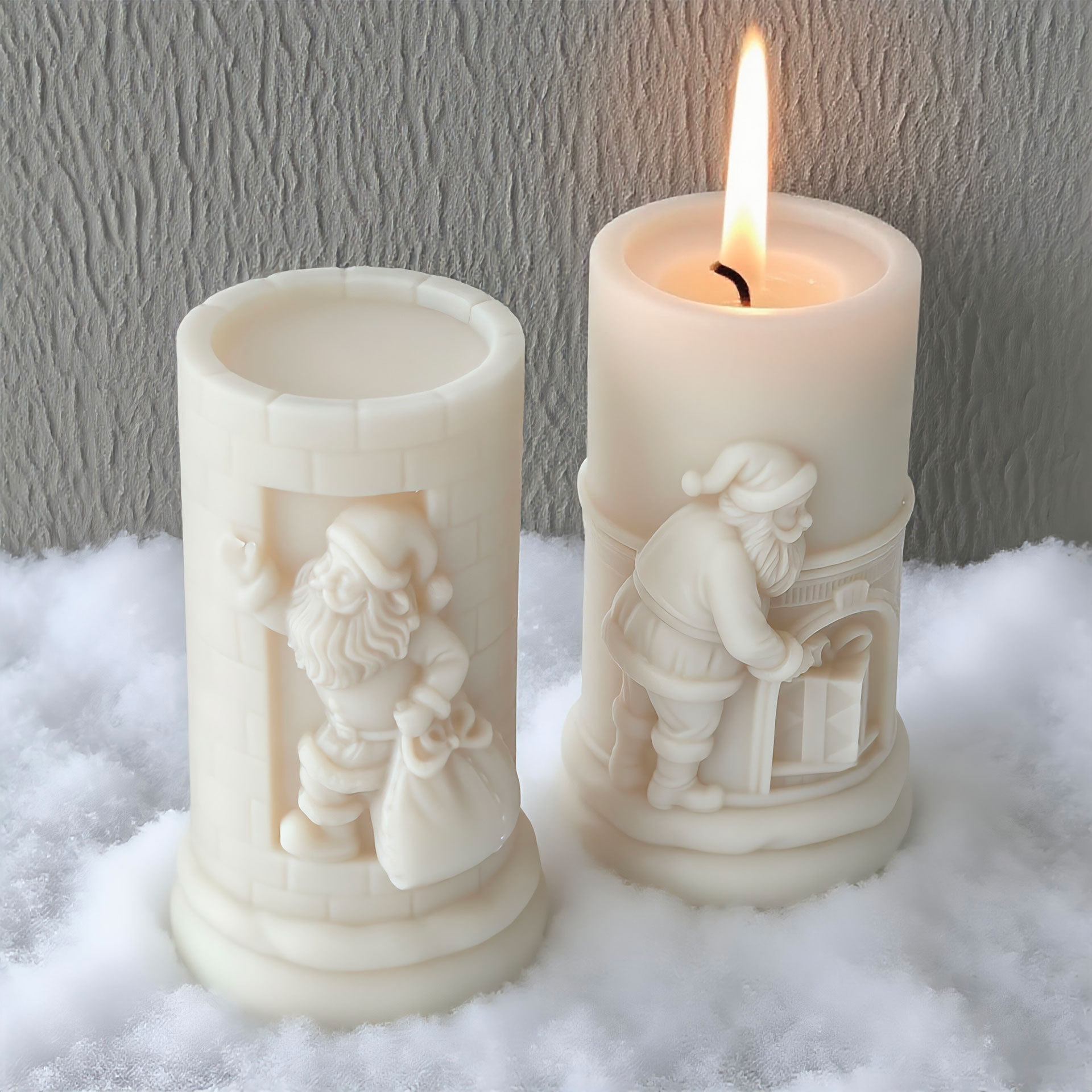 Relief Cylinder Santa Claus Ch - Xmas Candle Making ulasan dan harga
