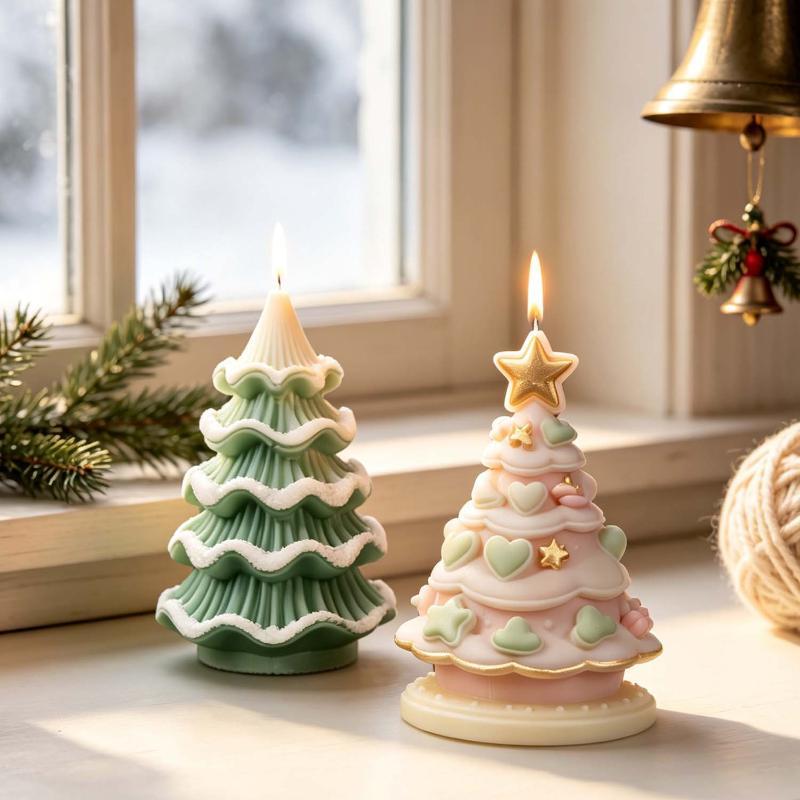 DIY Christmas Tree Silicone Mo - Xmas Candle Making ulasan dan harga