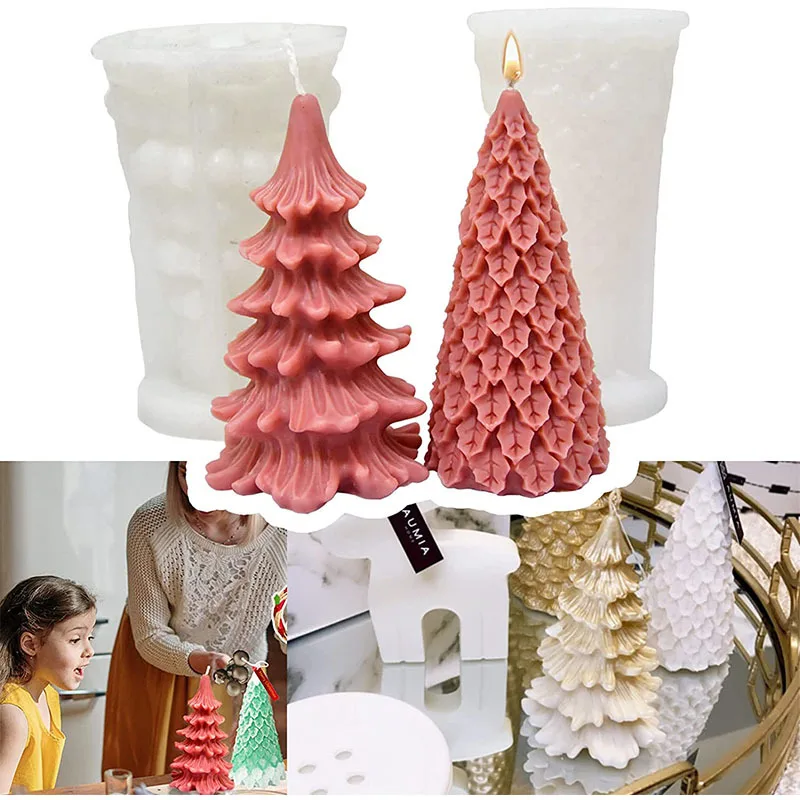3D Tree Shaped Candle Silicone - Xmas Candle Making ulasan dan harga