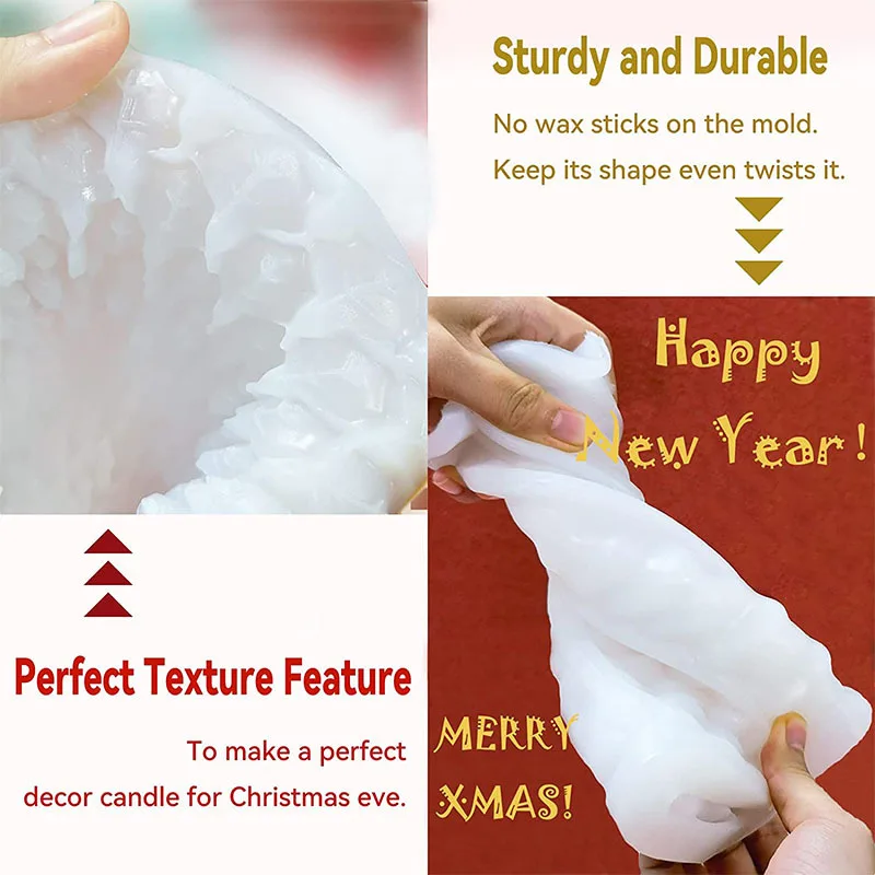3D Tree Shaped Candle Silicone - Xmas Candle Making ulasan dan harga