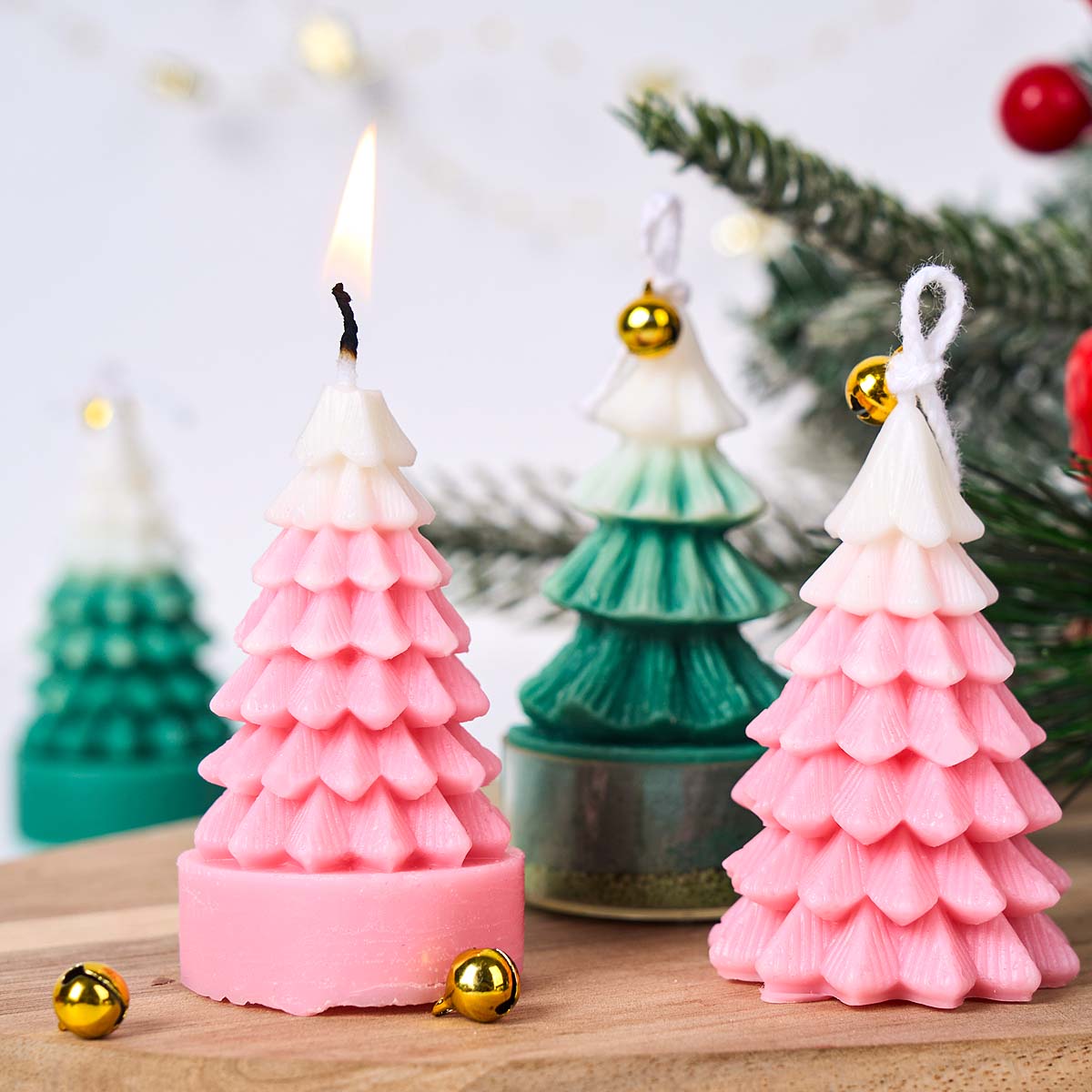 3D Christmas Tree Silicone Can - Xmas Candle Making ulasan dan harga