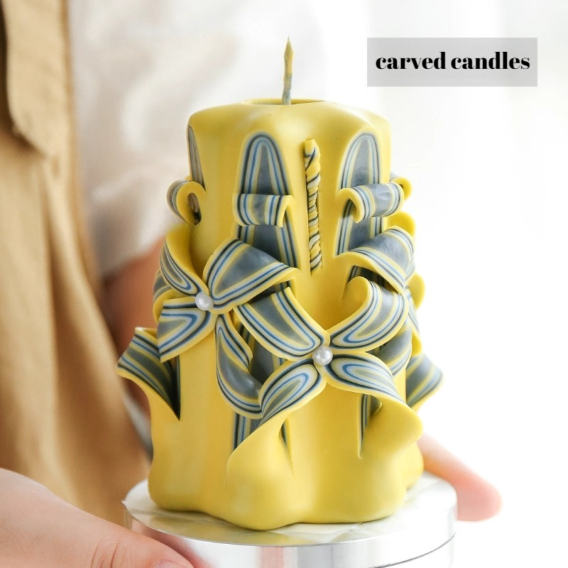1KG Carved Scented Candle Raw  - Candle Making Material ulasan dan harga