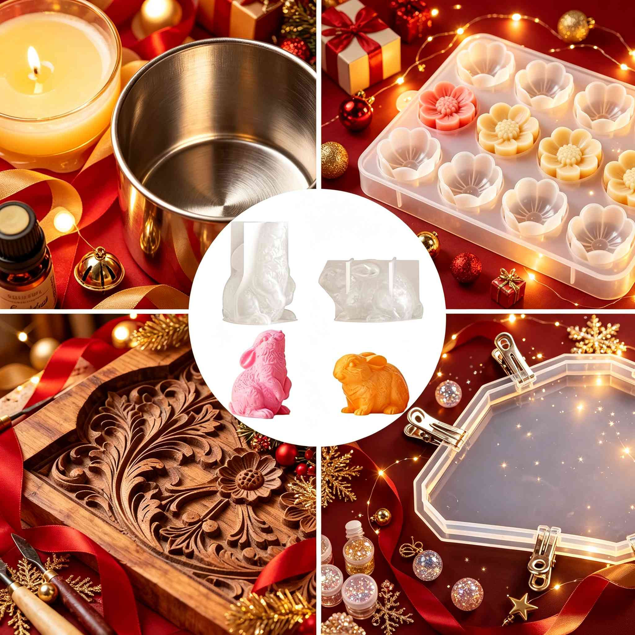 3D Rabbit Silicone Candle Mold - Candle Making Wax ulasan dan harga