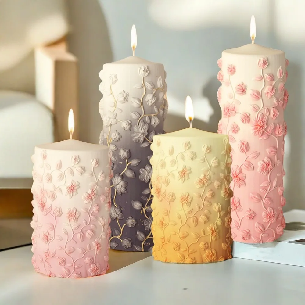 Floral Vine Relief Taper Candl - Candle Making Vinings ulasan dan harga