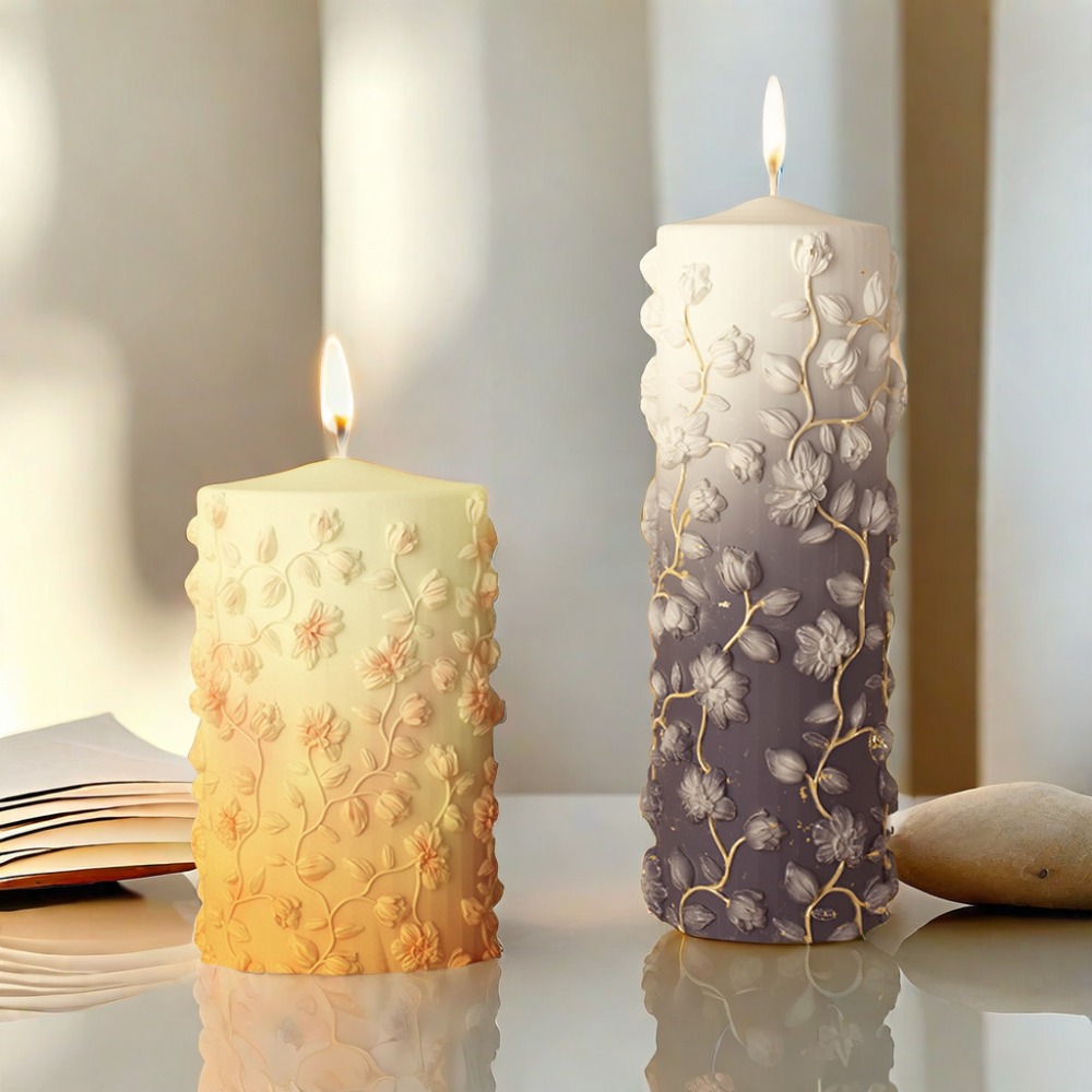 Floral Vine Relief Taper Candl - Candle Making Vinings ulasan dan harga